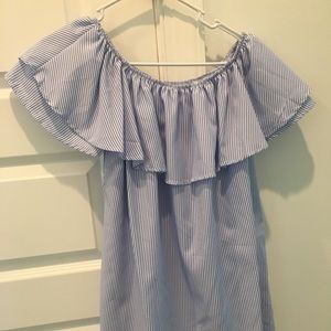 Blue and white striped dress. Size small.
